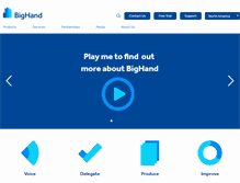 Tablet Screenshot of bighand.com